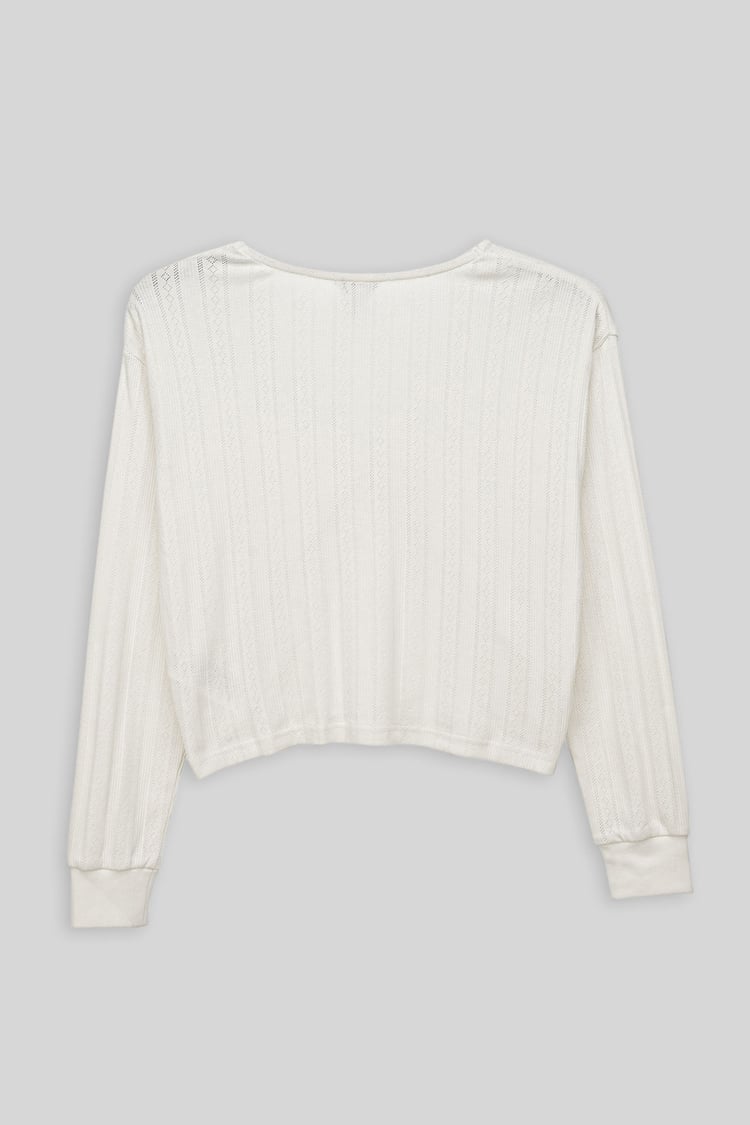 Twisted Front Pin Tuck Jersey Cropped Top