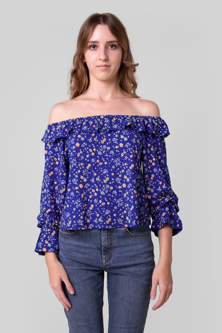 Black Off The Shoulder Bardot Top