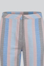 Striped Herringbone Texured Mid-Length Shorts