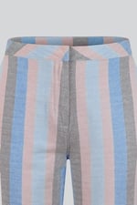 Striped Herringbone Texured Mid-Length Shorts