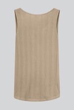 Textured Sleeveless V-neck Tank Top