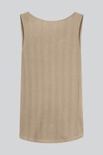 Textured Sleeveless V-neck Tank Top