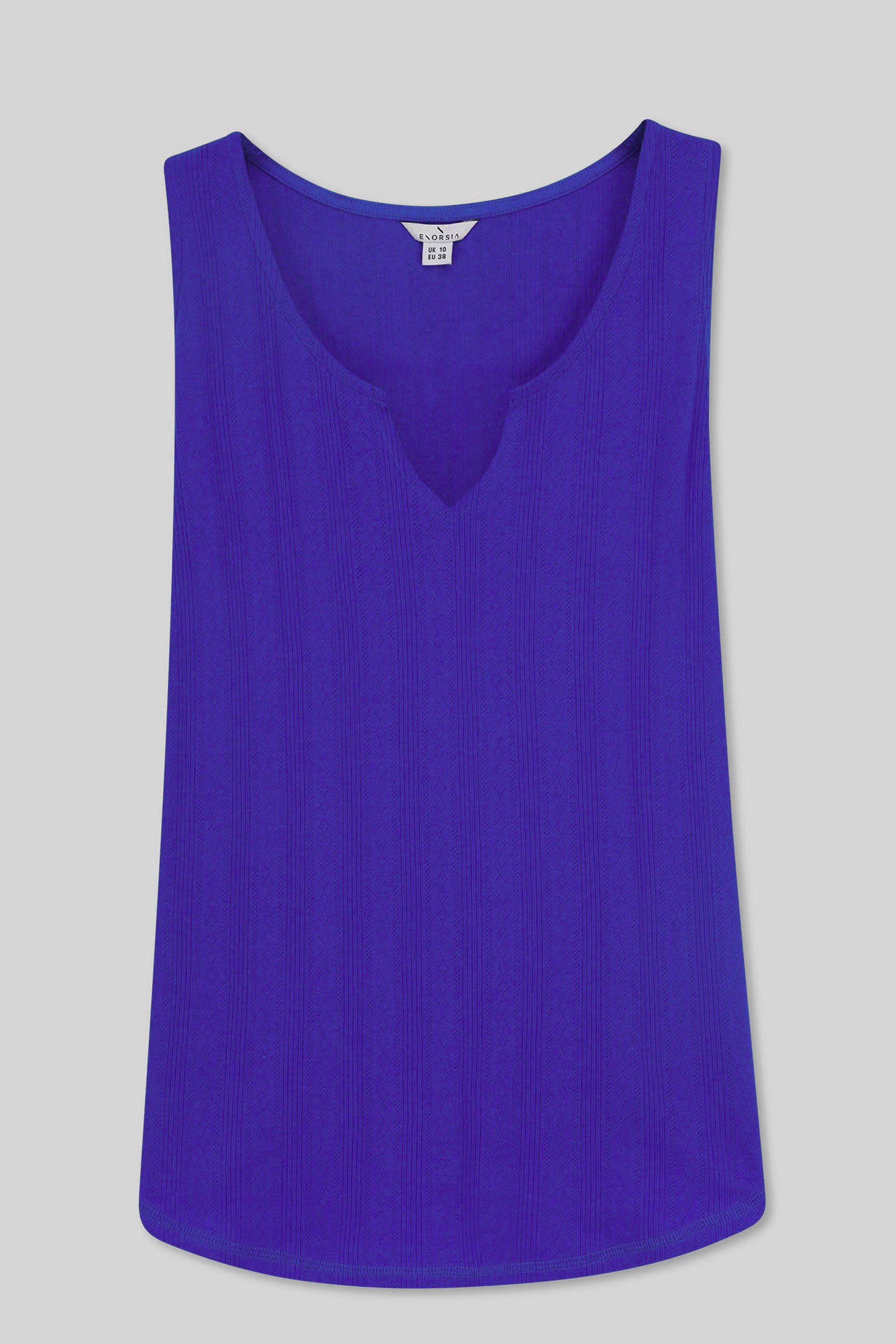 Textured Sleeveless V-neck Tank Top