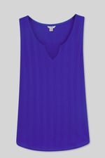 Textured Sleeveless V-neck Tank Top