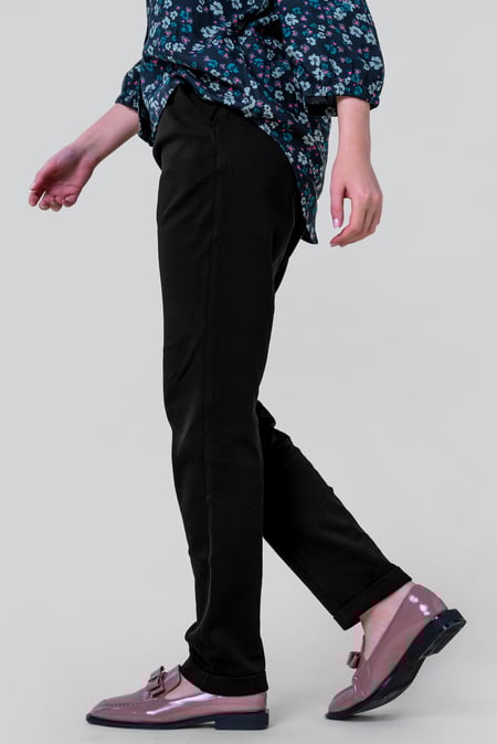 Black Enorsia Jersey Tapered Trouser