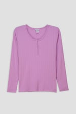 Ribbed Cycling Shorts & LS T-Shirt  Set