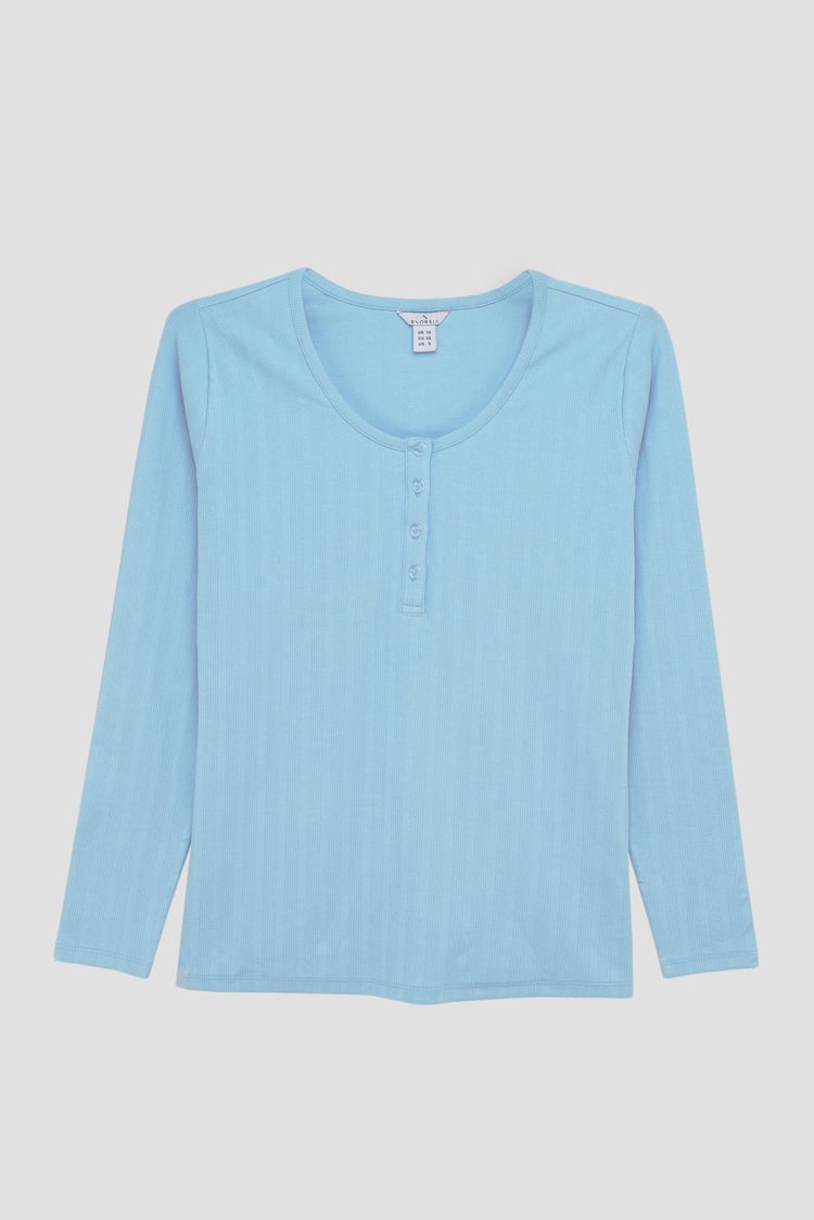 Ribbed Cycling Shorts & LS T-Shirt  Set