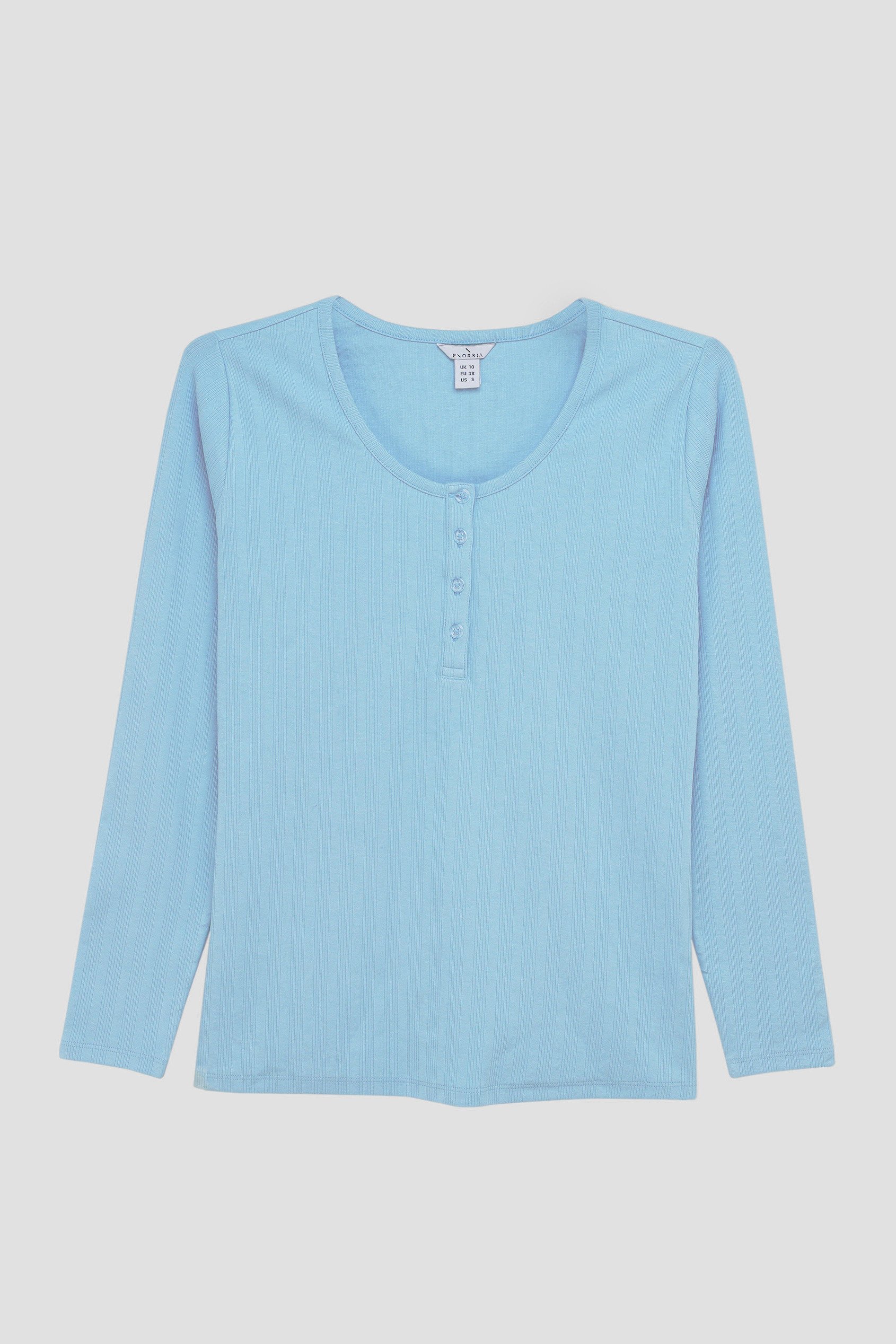 Ribbed Cycling Shorts & LS T-Shirt  Set