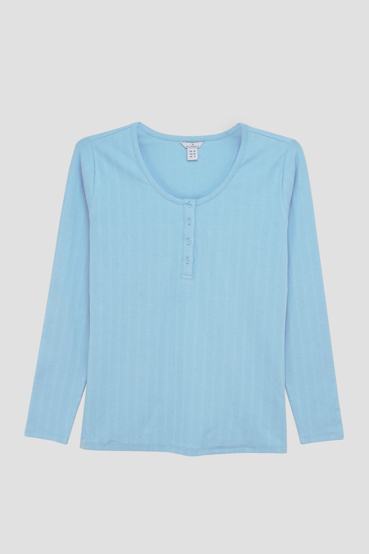 Ribbed Cycling Shorts & LS T-Shirt  Set