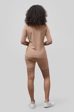 Ribbed Cycling Shorts & LS T-Shirt  Set