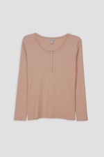 Ribbed Cycling Shorts & LS T-Shirt  Set