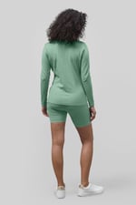 Ribbed Cycling Shorts & LS T-Shirt  Set