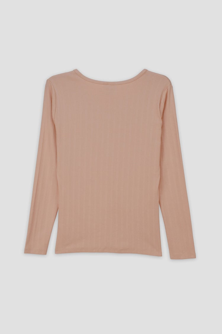 Ribbed Cycling Shorts & LS T-Shirt  Set