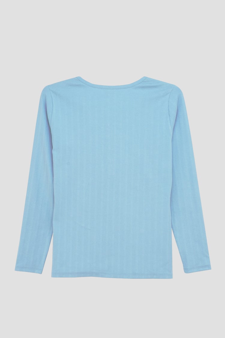 Ribbed Cycling Shorts & LS T-Shirt  Set