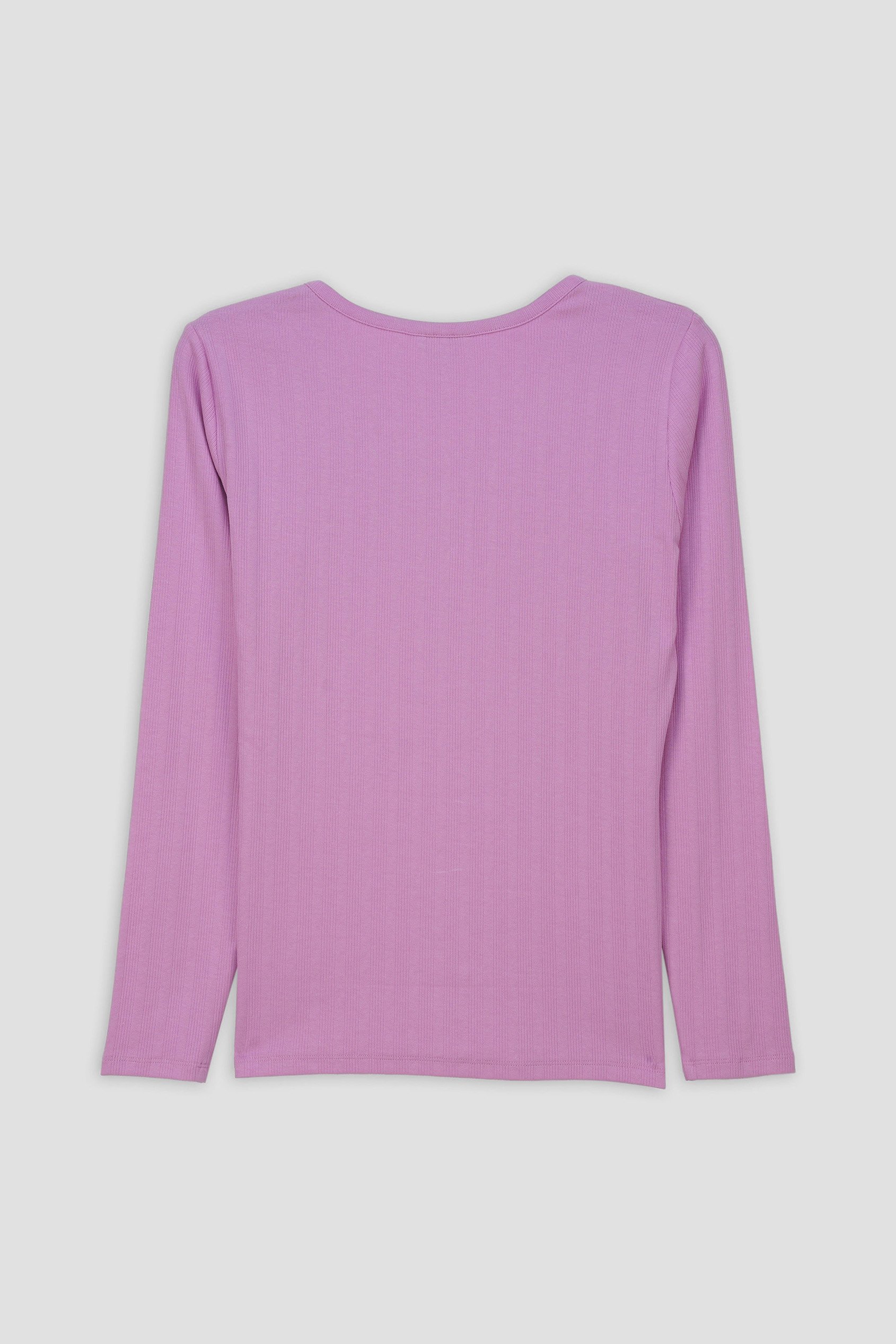 Ribbed Cycling Shorts & LS T-Shirt  Set