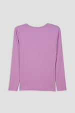 Ribbed Cycling Shorts & LS T-Shirt  Set