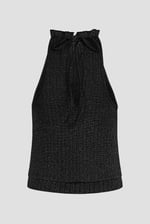 Halter Neck Bow Details Crop Top