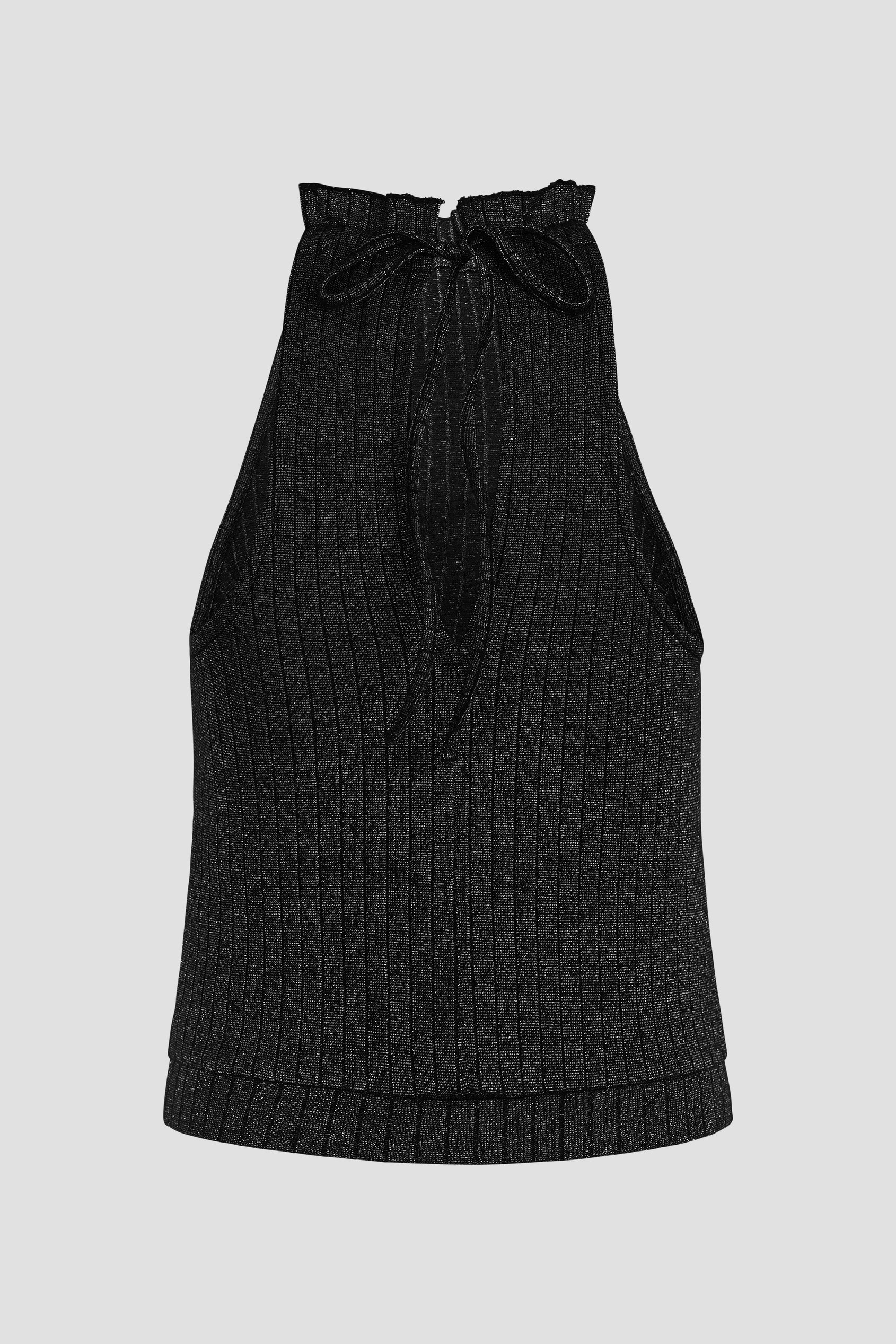 Halter Neck Bow Details Crop Top