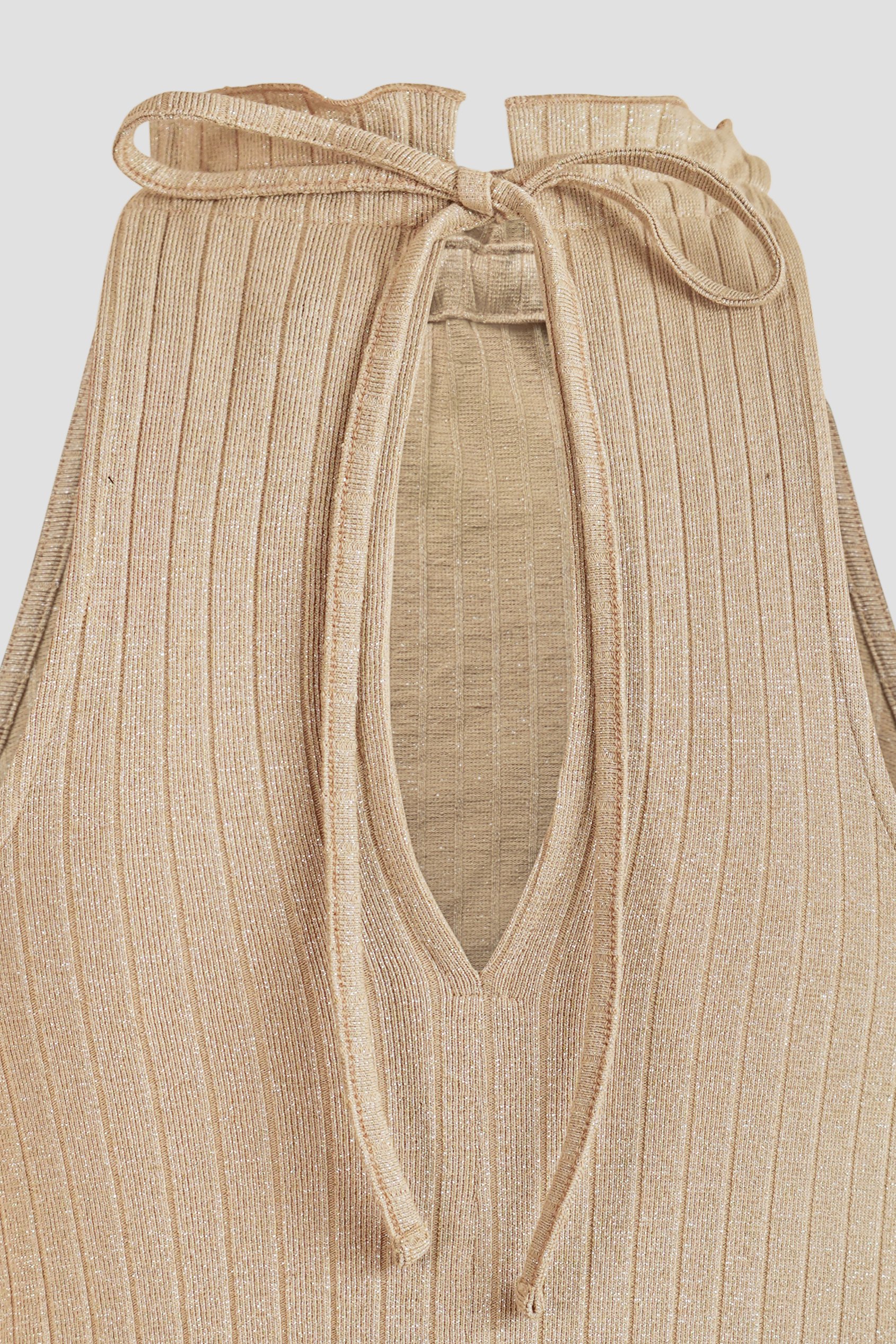 Halter Neck Bow Details Crop Top