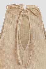 Halter Neck Bow Details Crop Top