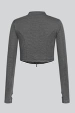 Design Jersey Long Sleeve Crop Zip Top