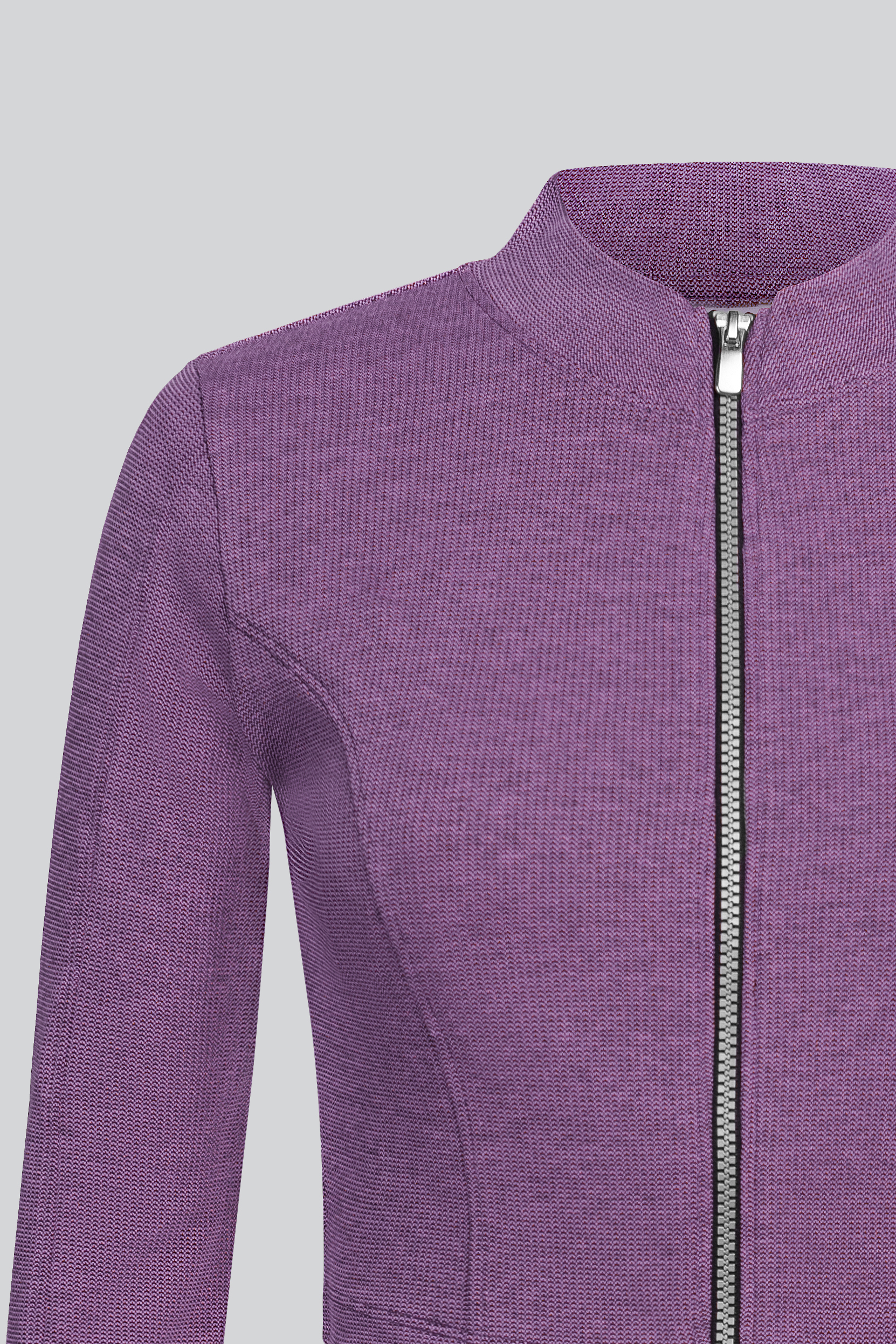 Design Jersey Long Sleeve Crop Zip Top