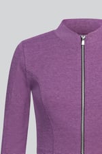 Design Jersey Long Sleeve Crop Zip Top