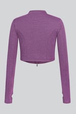 Design Jersey Long Sleeve Crop Zip Top