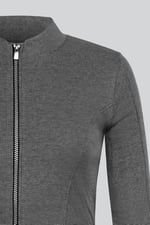 Design Jersey Long Sleeve Crop Zip Top