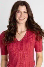 Short Sleeve Shimmer Printed Viscose Top