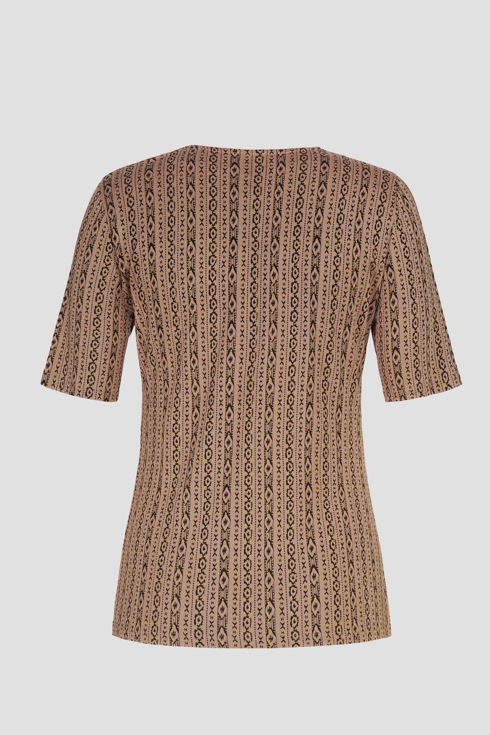 Short Sleeve Shimmer Printed Viscose Top