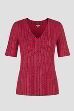 Short Sleeve Shimmer Printed Viscose Top