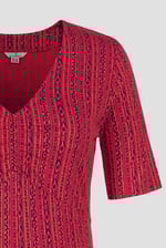 Short Sleeve Shimmer Printed Viscose Top