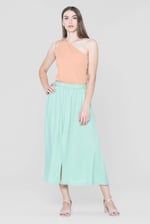 Knotted One Shoulder Rib Vest