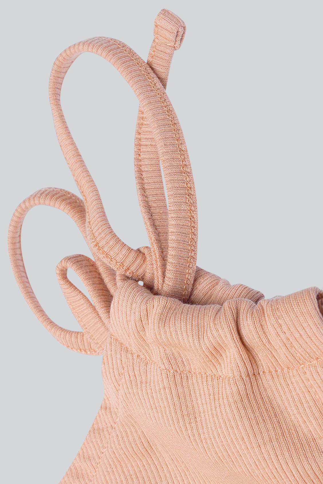 Knotted One Shoulder Rib Vest