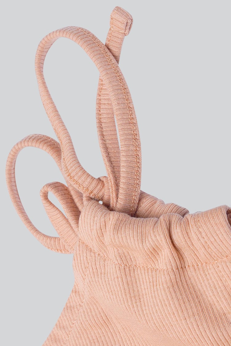 Knotted One Shoulder Rib Vest