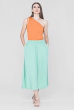 Knotted One Shoulder Rib Vest