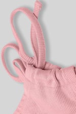 Knotted One Shoulder Rib Vest