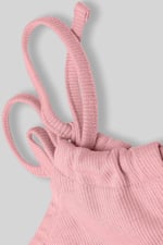 Knotted One Shoulder Rib Vest