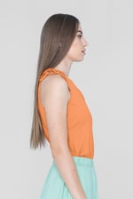 Knotted One Shoulder Rib Vest