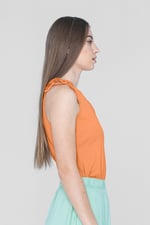 Knotted One Shoulder Rib Vest