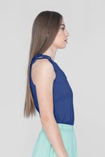 Knotted One Shoulder Rib Vest