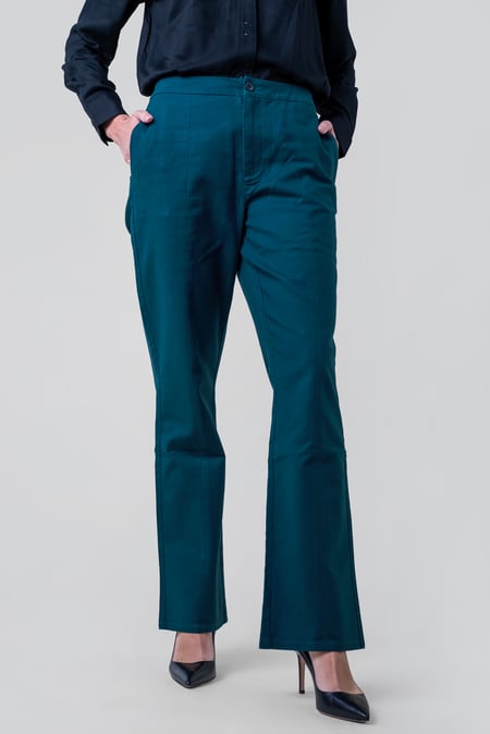 Womens Cream Front Seam Chino Trouser