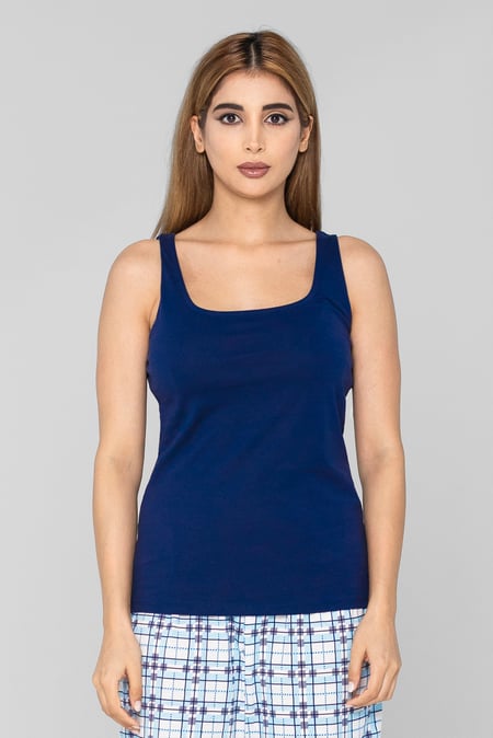 White Cotton Strap Vest