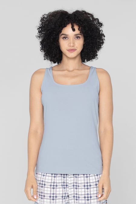 White Cotton Strap Vest