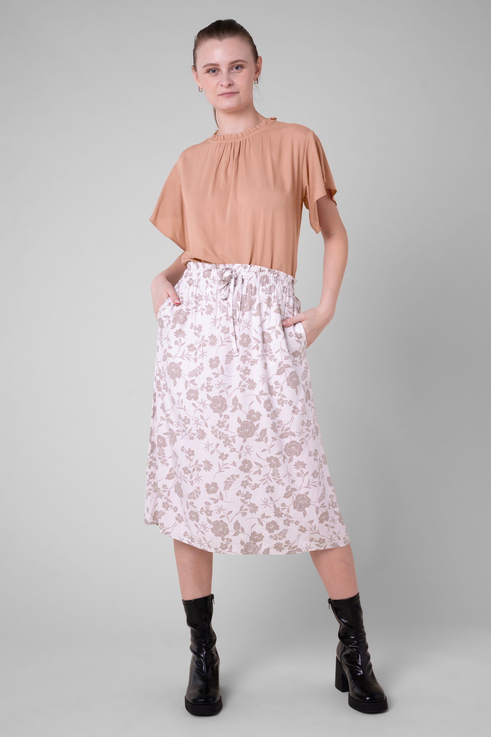 Womens Ruffle Stand Collar Tops