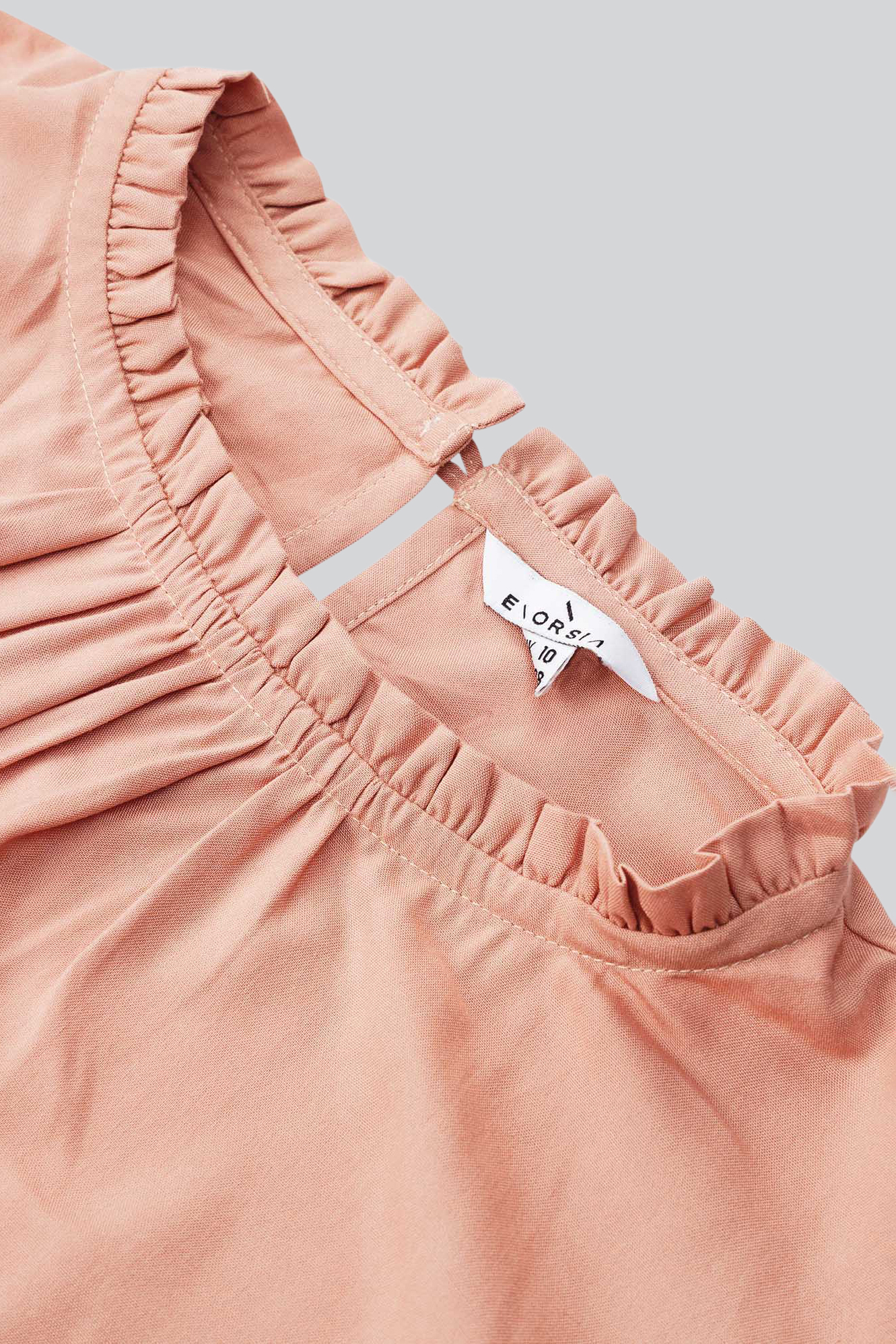 Womens Ruffle Stand Collar Tops