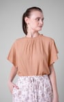 Womens Ruffle Stand Collar Tops