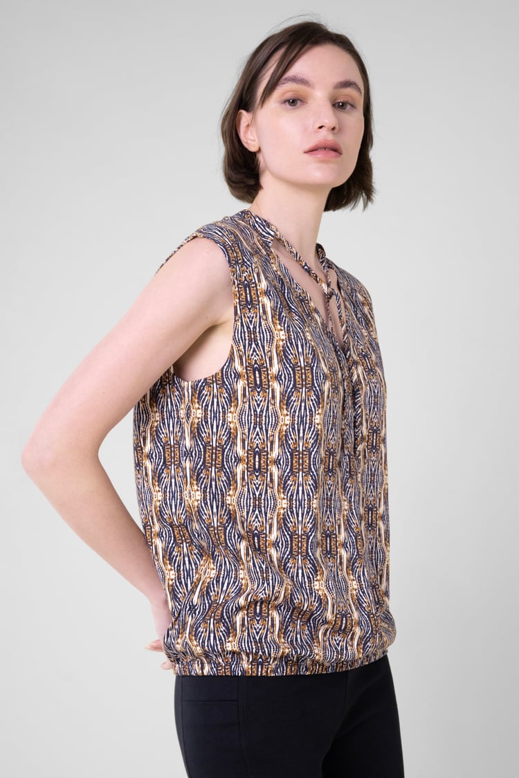 Womens Tie Neck Tops