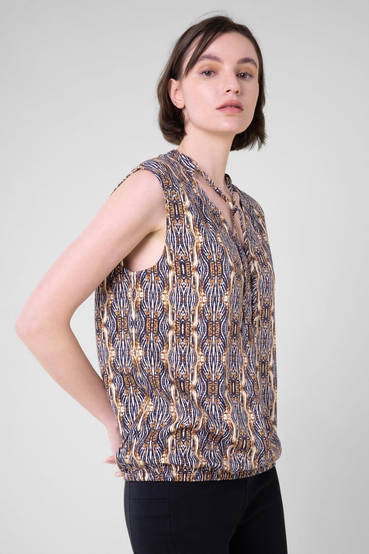 Womens Tie Neck Tops